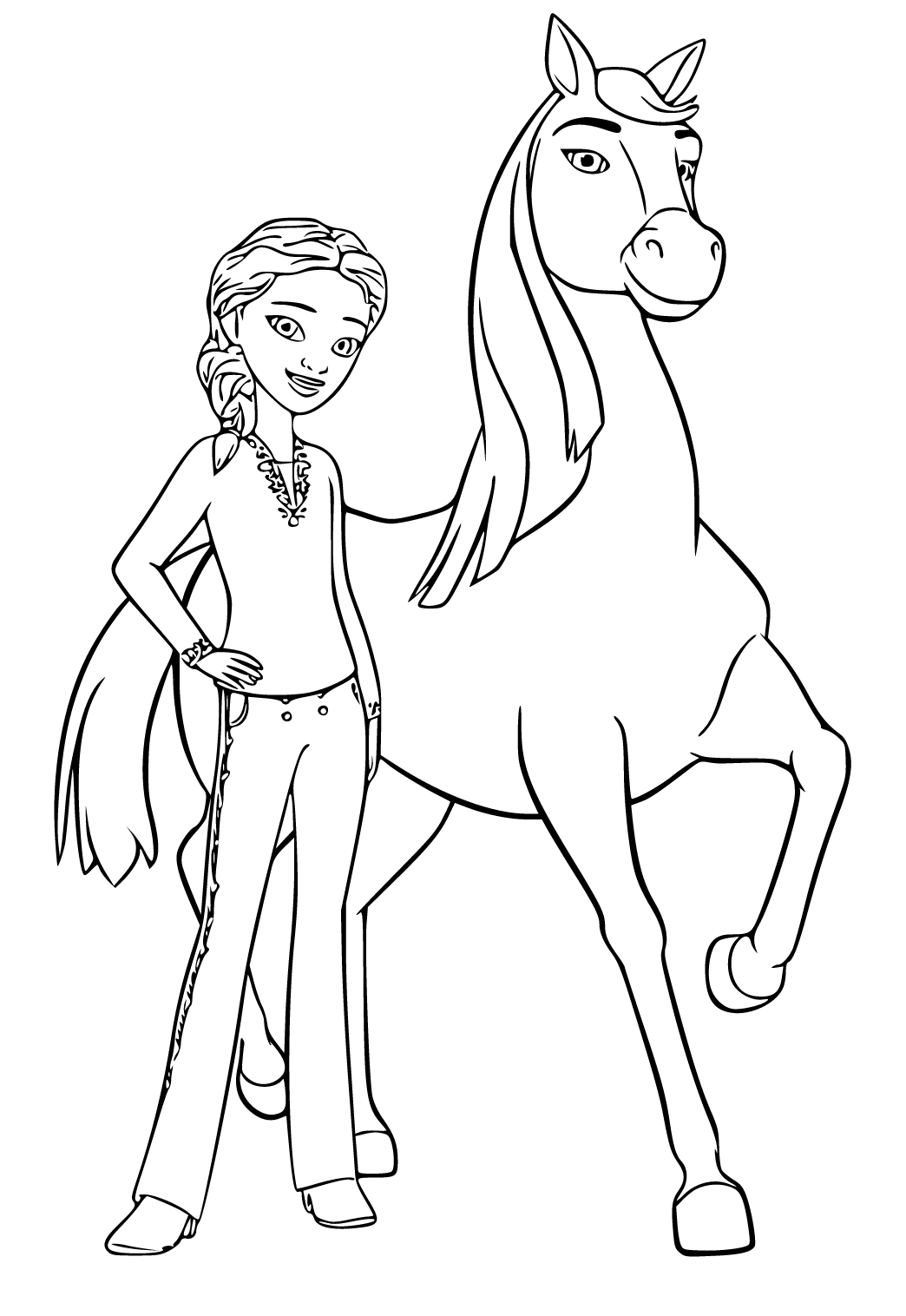 Free printable spirit friends coloring page for adults and kids