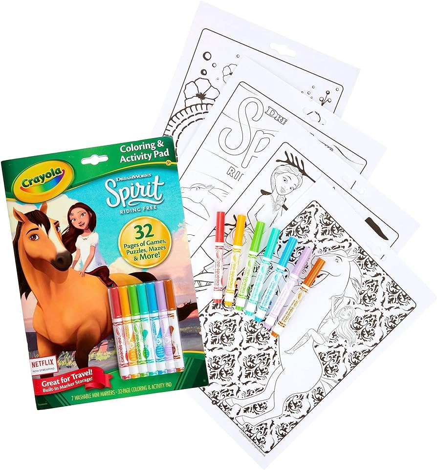 Crayola spirit coloring book with activities coloring pages markers gift for kids multi