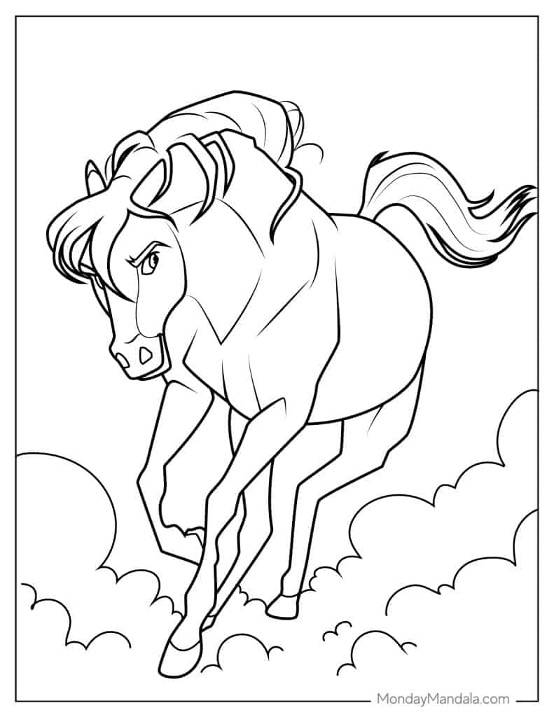 Spirit coloring pages free pdf printables