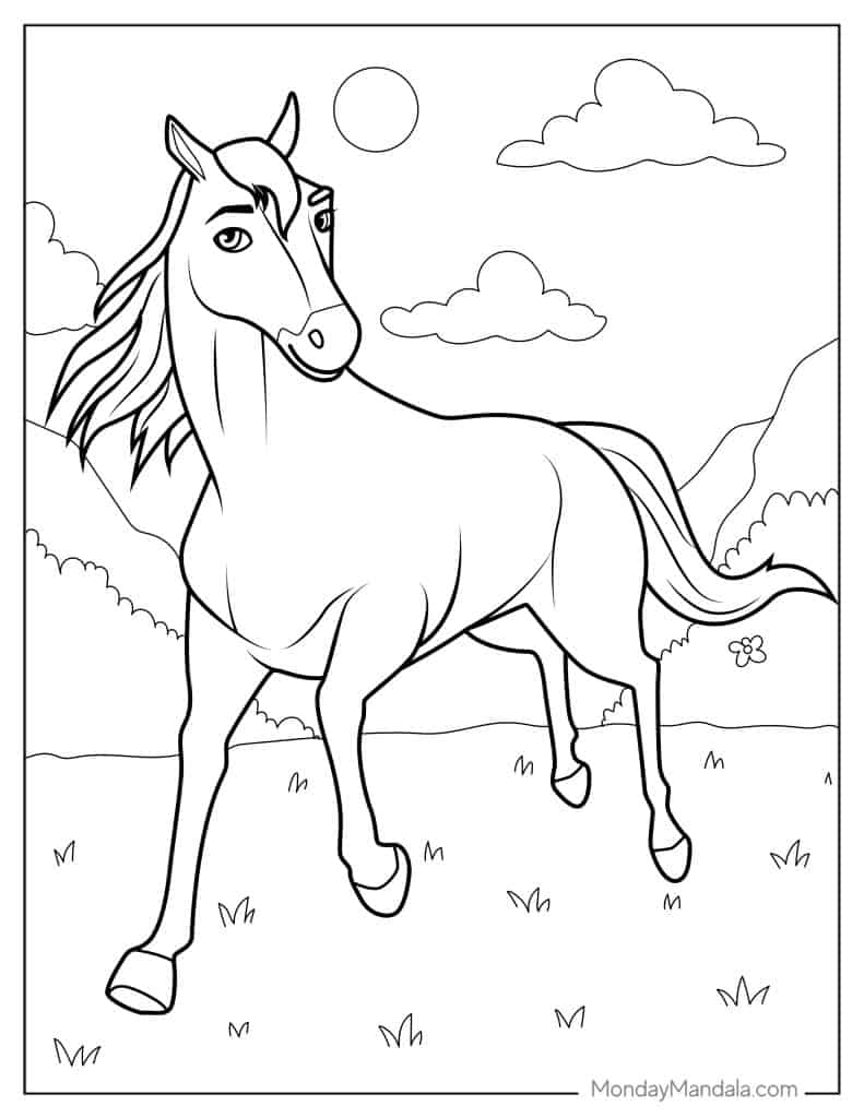 Spirit coloring pages free pdf printables