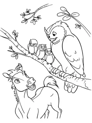 Fun spirit horse theme coloring pages