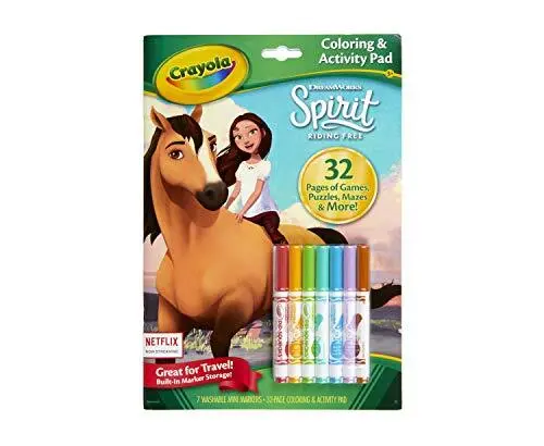 Crayola spirit untamed coloring book with activities pages markers