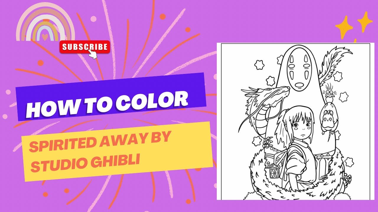 How to color spirited away by studio ghibli spiritedaway ghibli studioghibli art coloring fun
