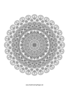 Spiritual mandala adult coloring page