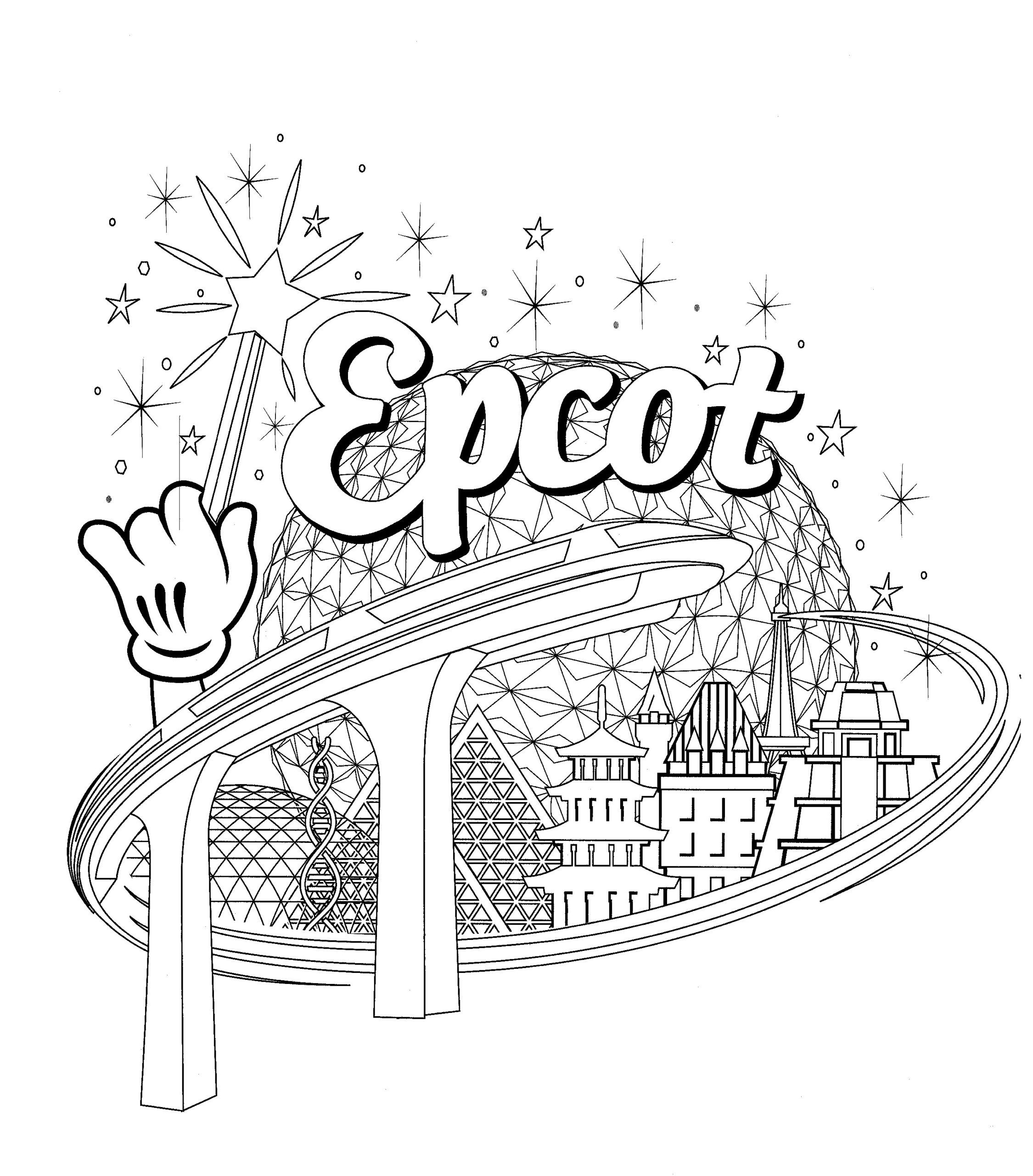 Walt disney world coloring pages