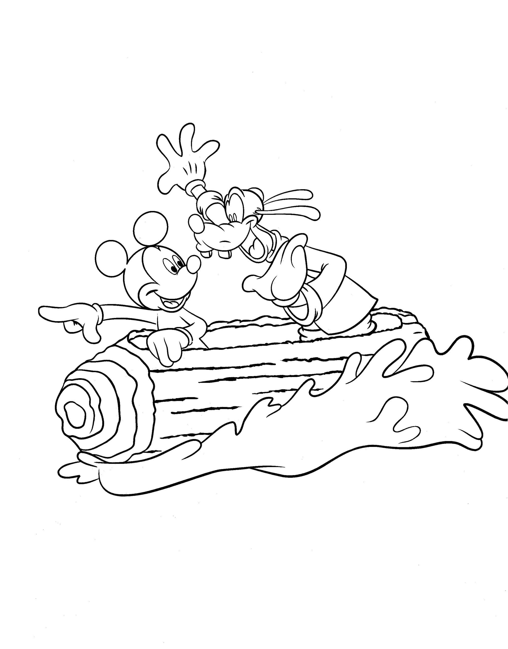 Disney coloring pages â splash mountain mickey goofy â the disney nerds podcast