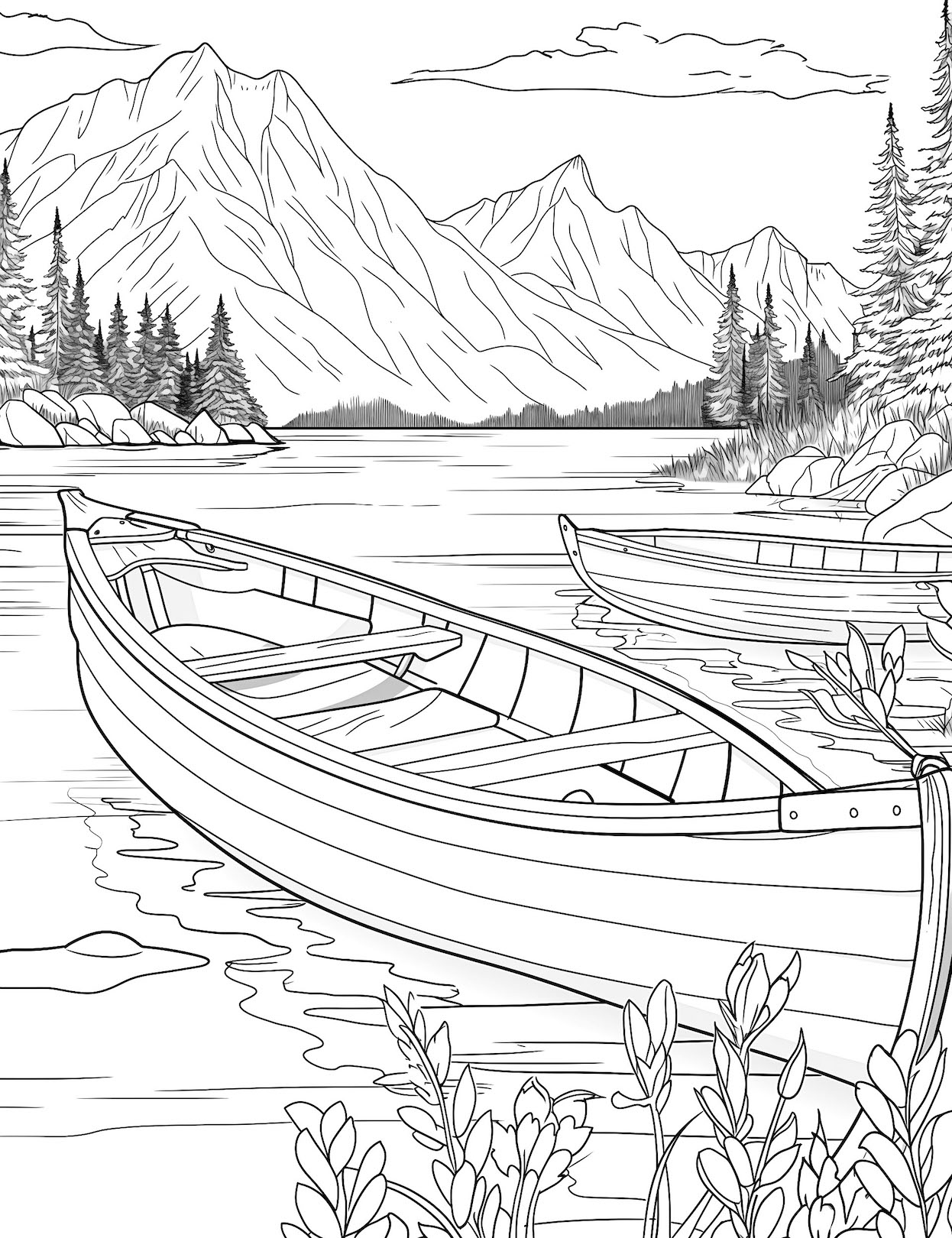 Breathtaking nature coloring pages