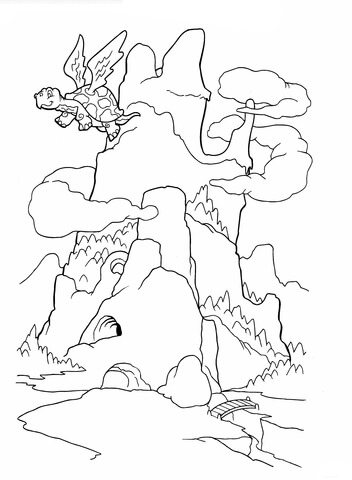 Dragon mountain coloring page free printable coloring pages