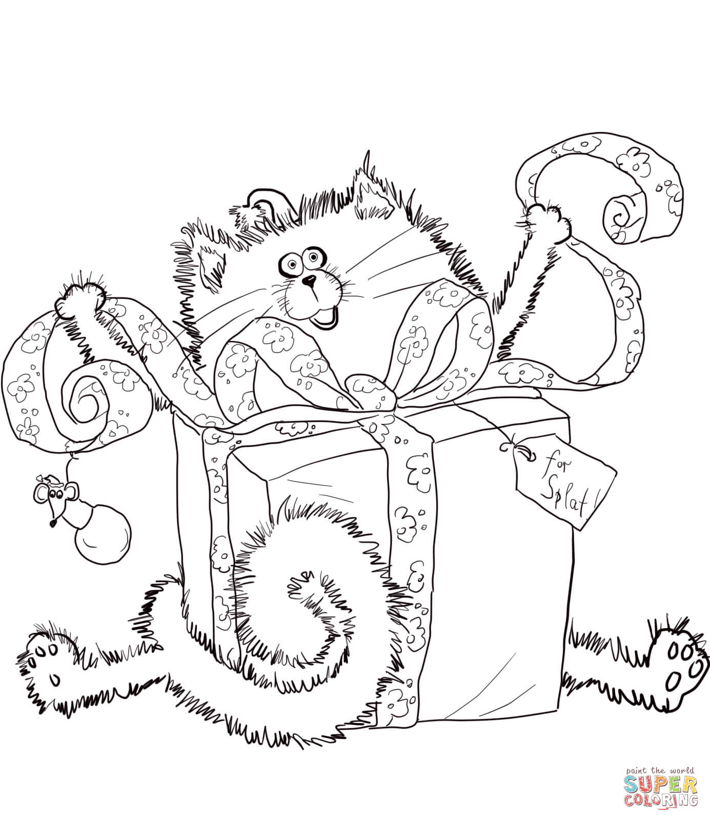 Merry christmas splat coloring page free printable coloring pages