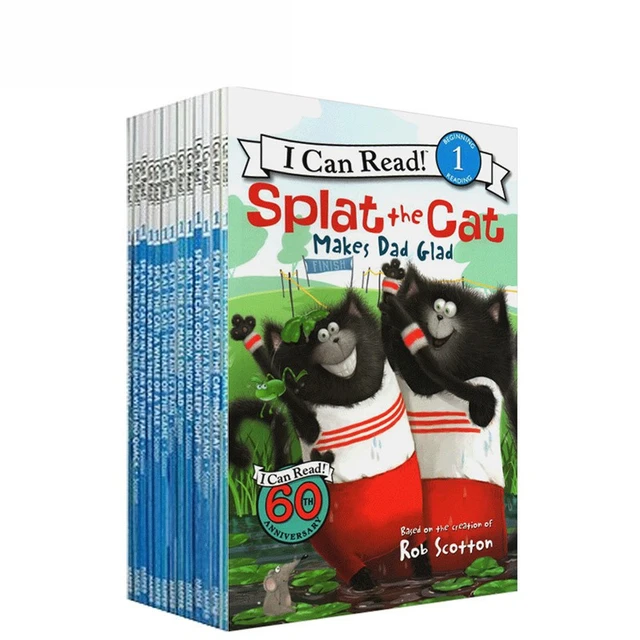 Books audio cd i can read splat the cat coloring books for kids children english story book set early educaction reading