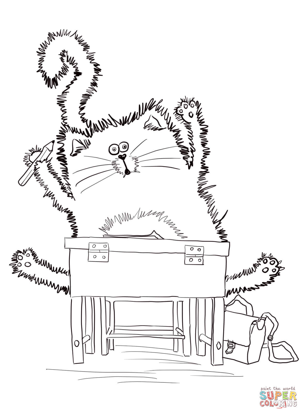 Splat the cat back to school coloring page free printable coloring pages