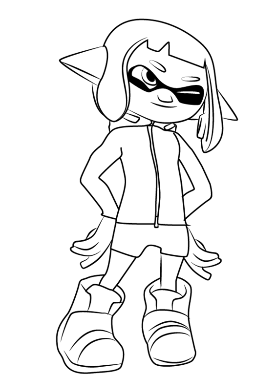 Splatoon coloring pages