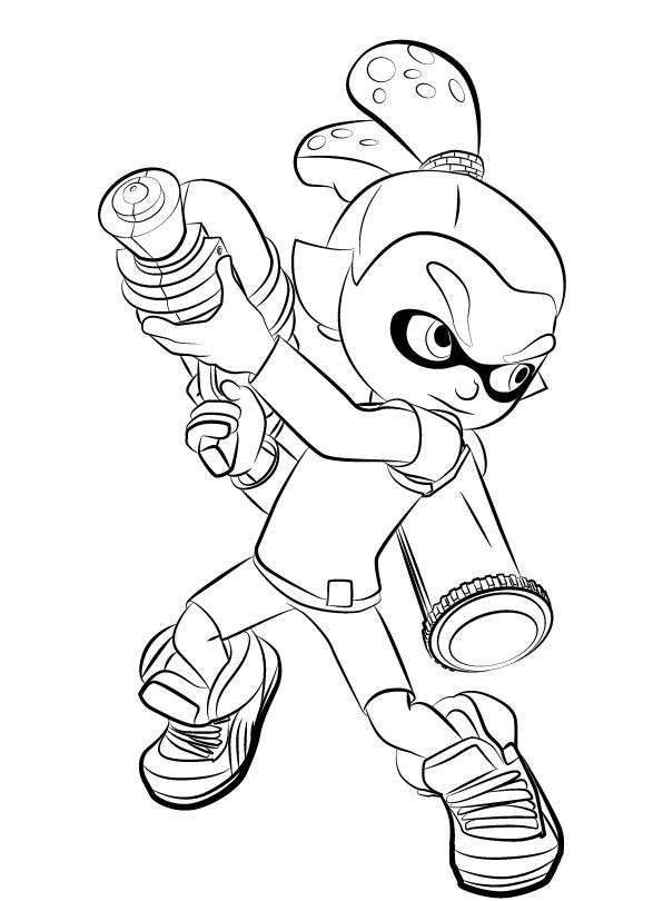 Splatoon coloring pages