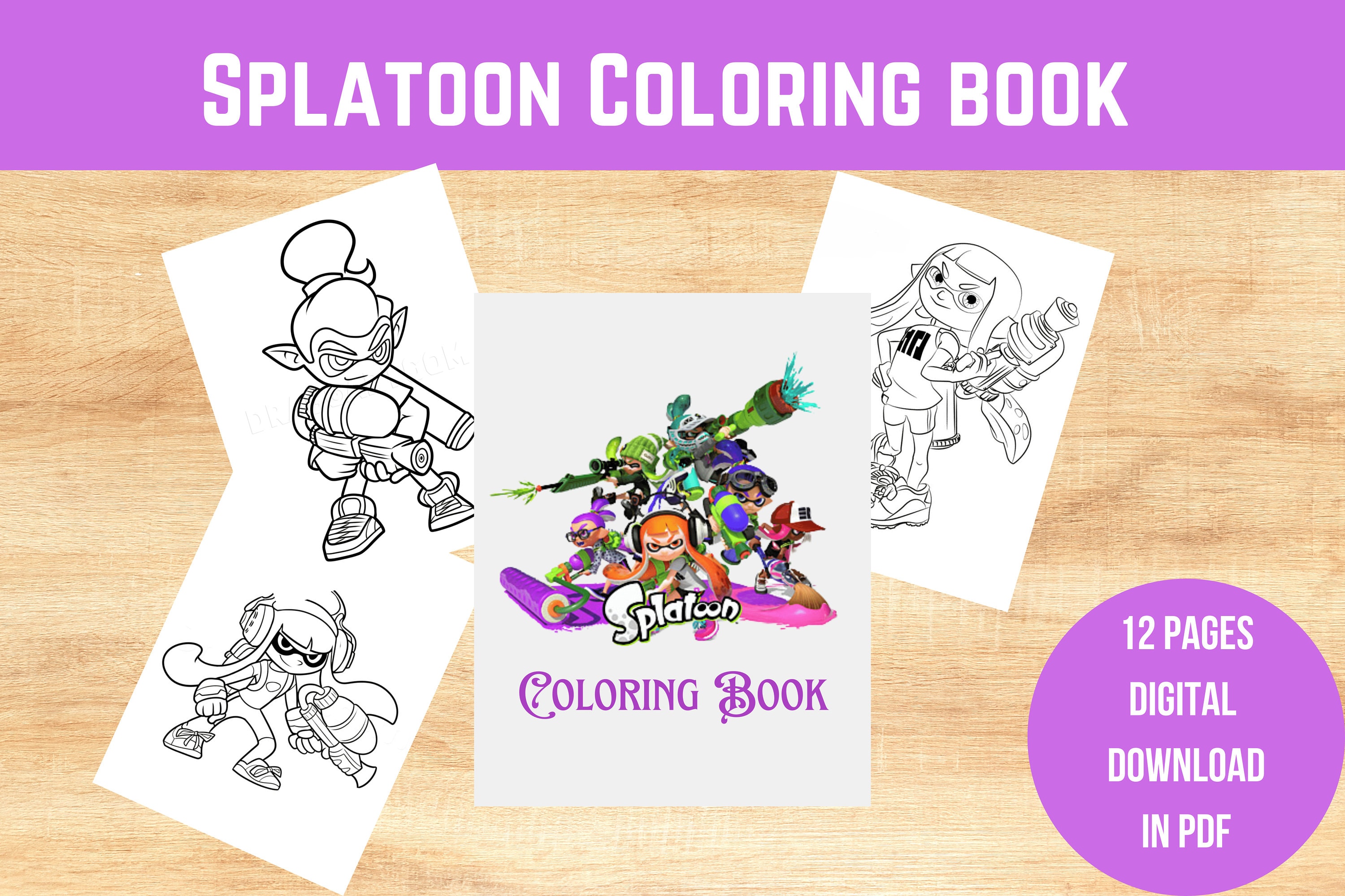 Splatoon coloring book unleash your creativity with handmade and customizable pages perfect for kids and fans of the popular video game