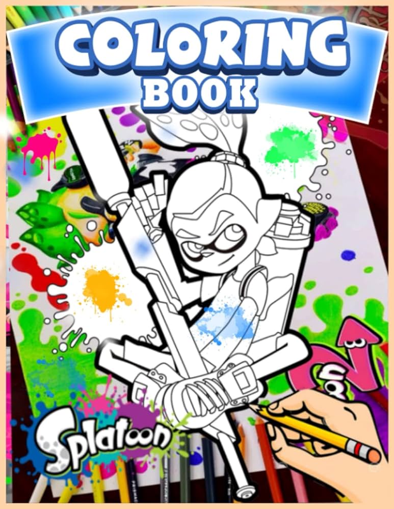 Splatoon coloring book high quality and beautiful designsand video game characters for kids and adults boys and girls gtachski mandiya books