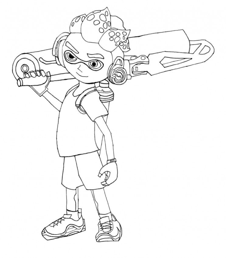 Splatoon coloring pages