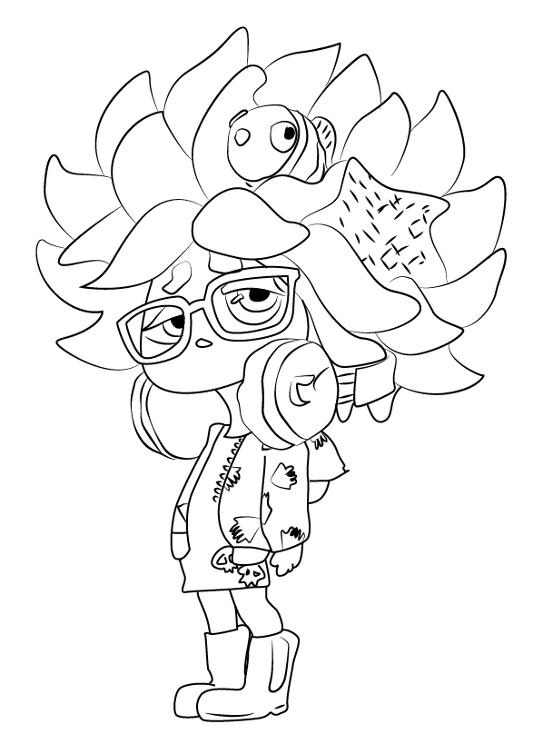 Splatoon coloring pages