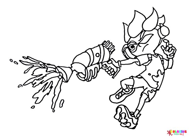 Splatoon coloring pages