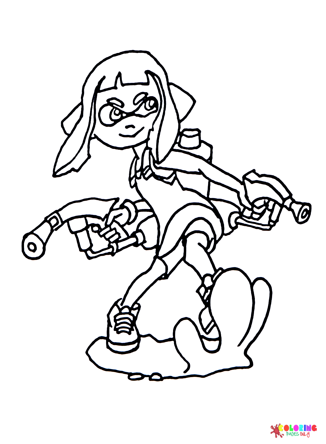 Splatoon coloring pages printable for free download