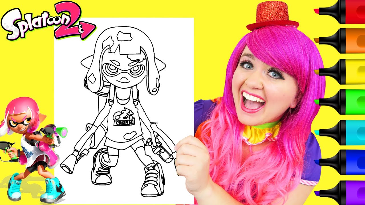 How to color splatoon inkling girl markers