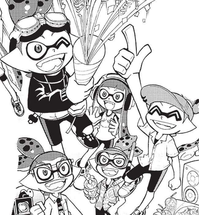 Coloring page splatoon