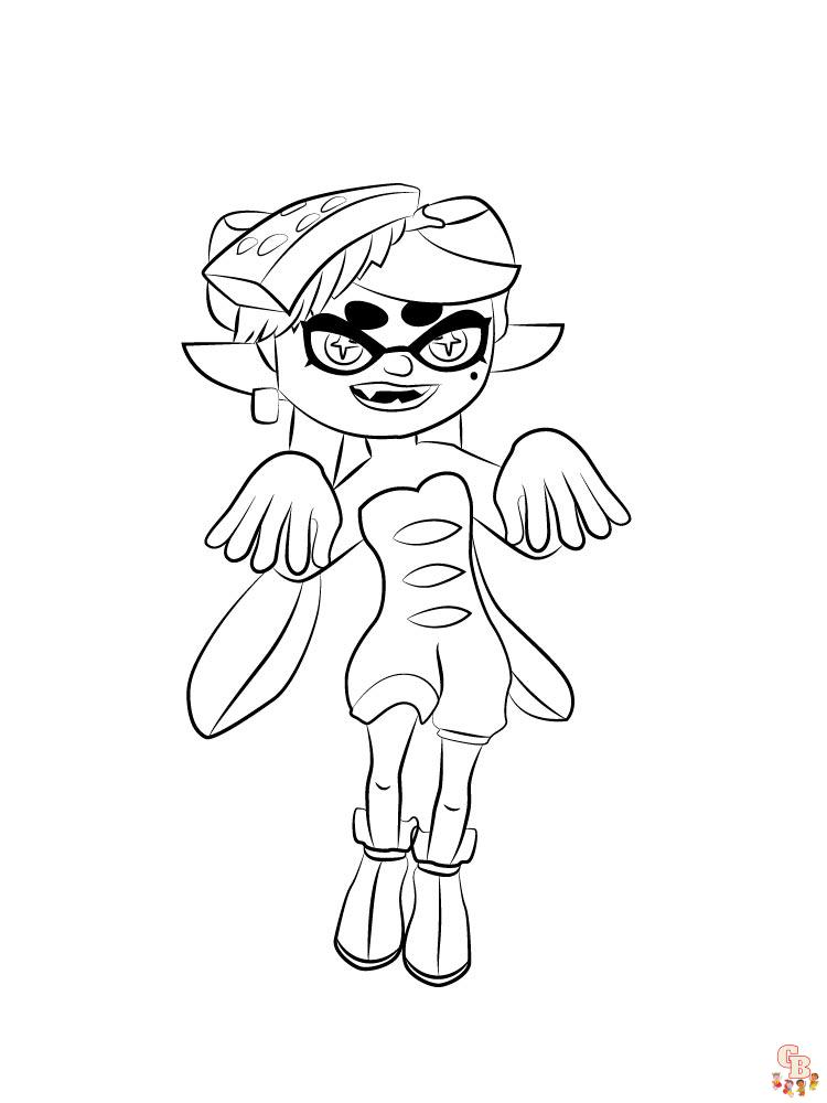 Splatoon coloring pages free printable and easy to color