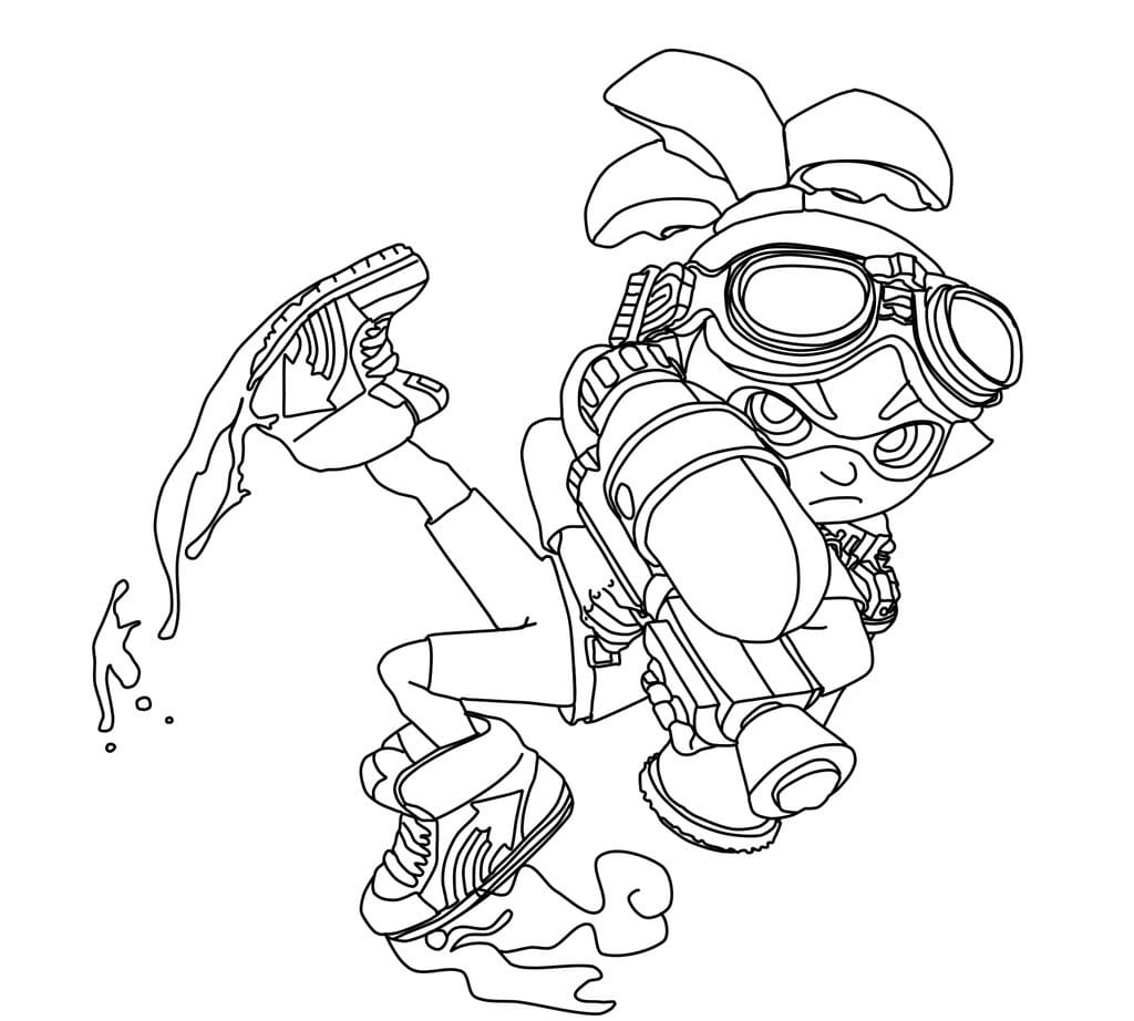 Splatoon coloring pages