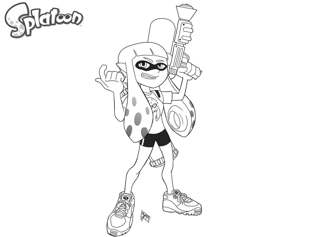 Splatoon coloring pages