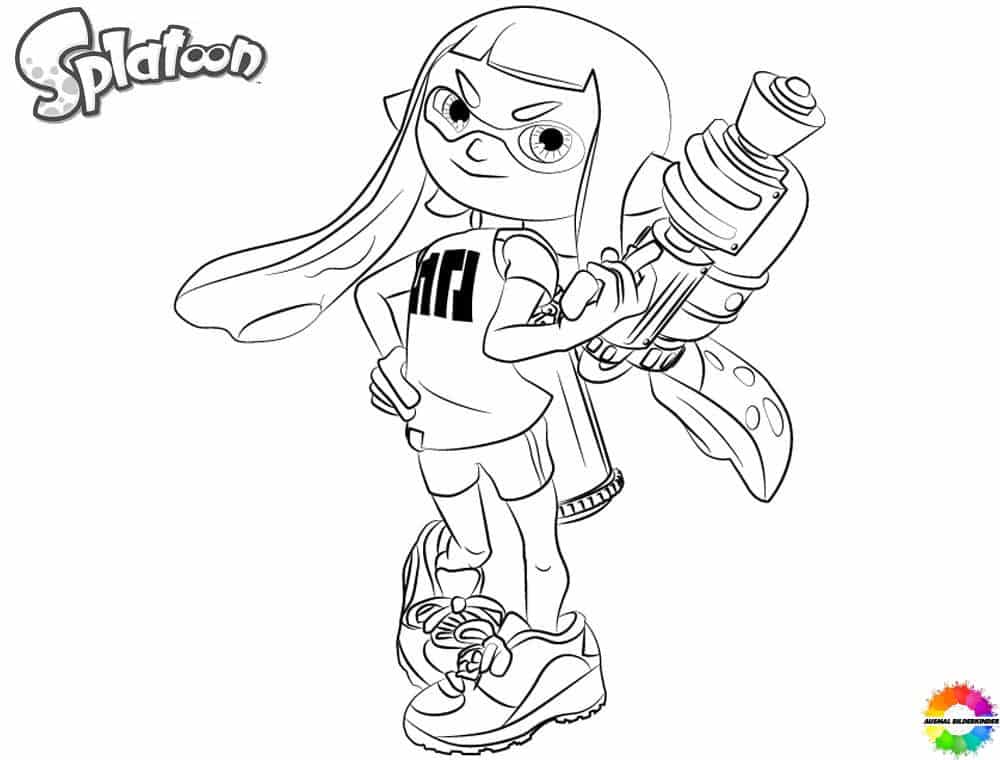 Splatoon printable coloring pages for children