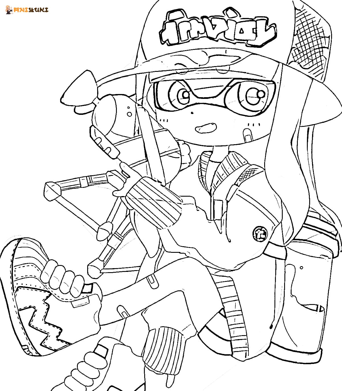 Splatoon coloring pages