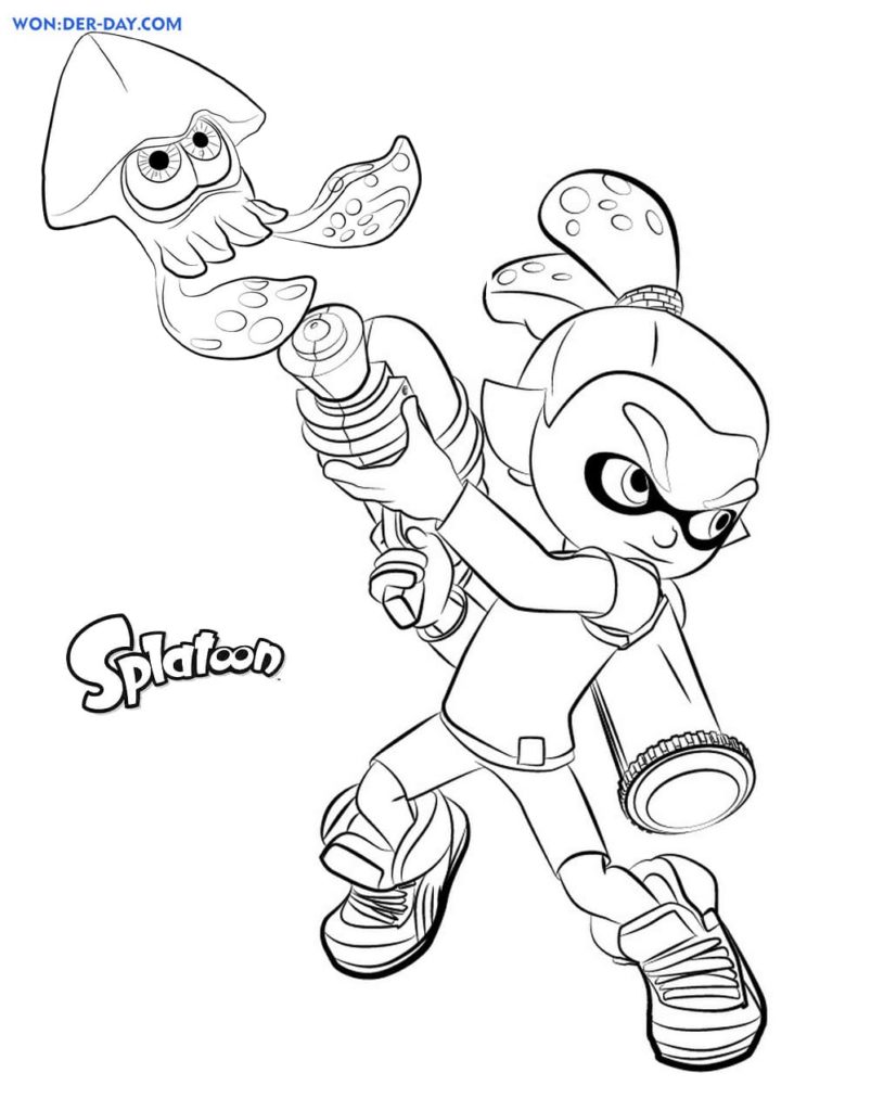 Splatoon coloring pages