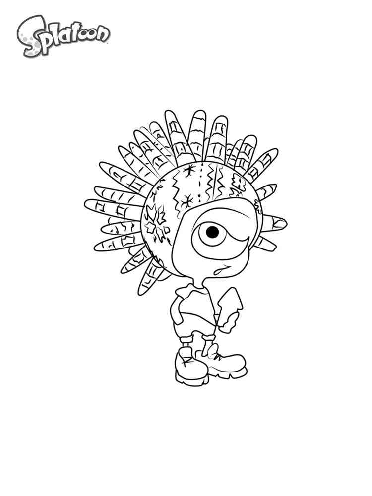 Splatoon coloring pages