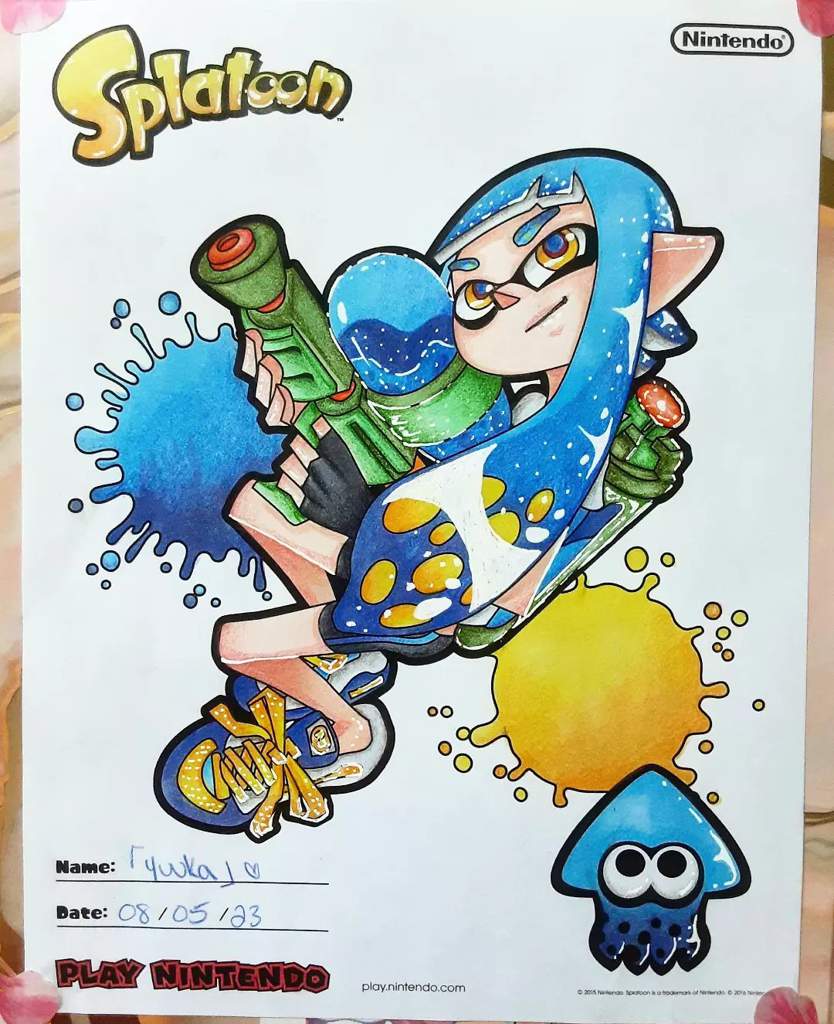 Splatoon coloring practice splatoon amino