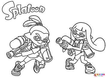 Splatoon coloring page