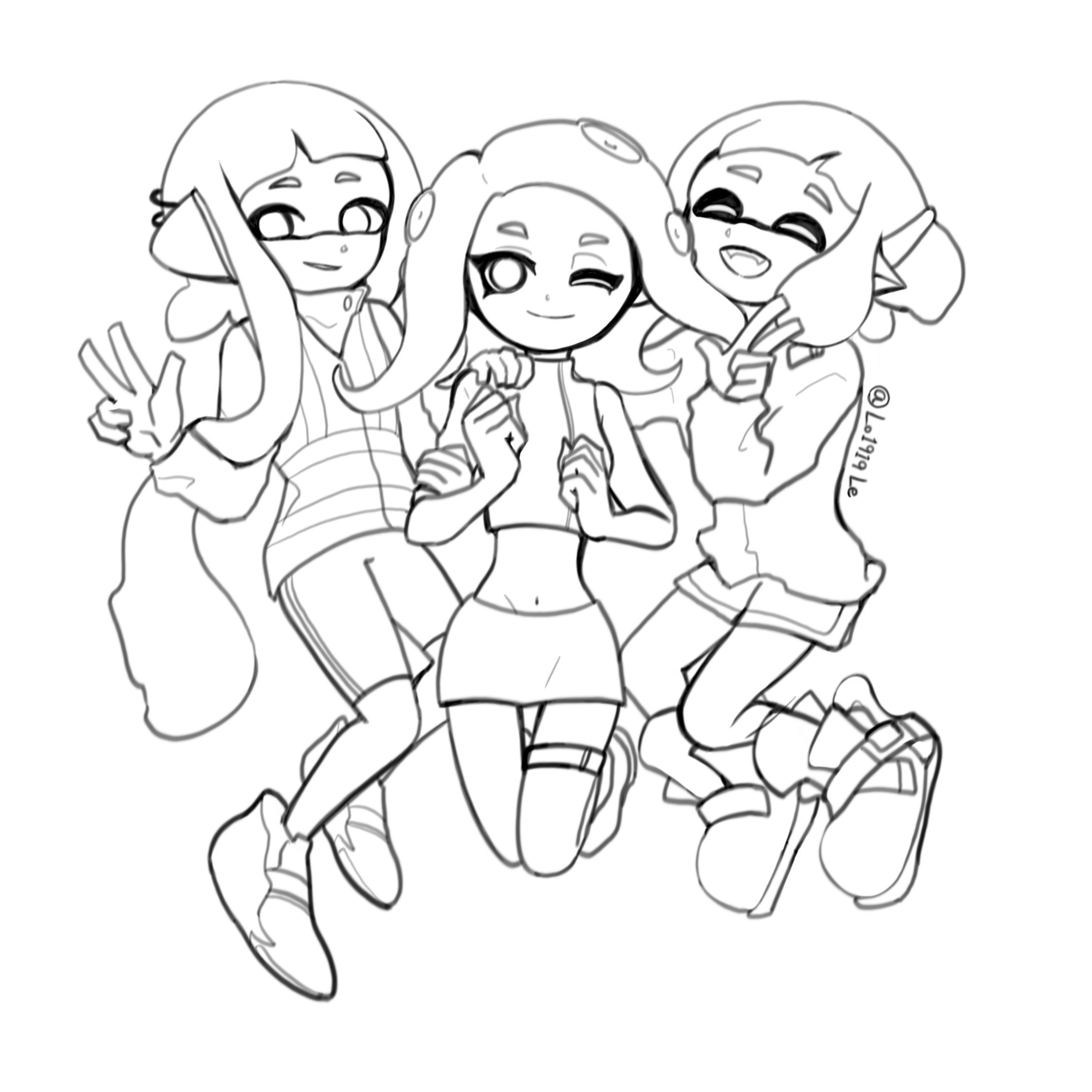 Lole on x agent coloring sheet use it freely and tag me when you post your work i wanna see how cool it will beðâ plus little customizing is allowed splatoon