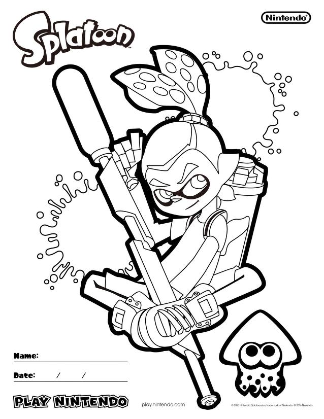 Splatoon coloring pages play nintendo free download borrow and streaming internet