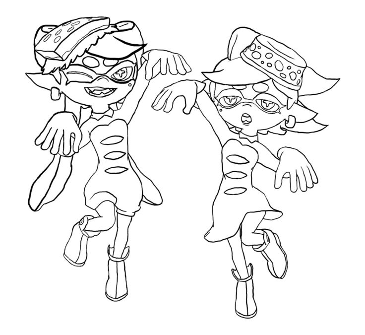 Splatoon coloring pages