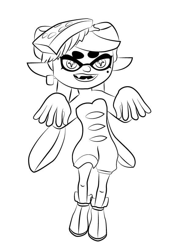 Splatoon coloring pages