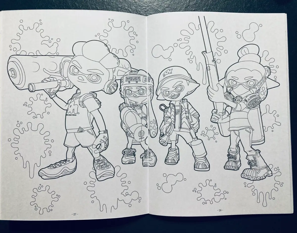 Splatoon coloring book b japanese edition new shipping from japan