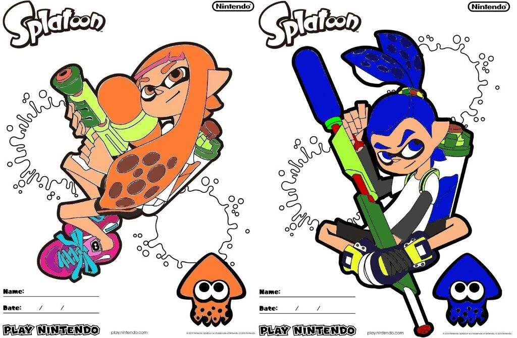 Play nintendo splatoon printable coloring pages splatoon amino