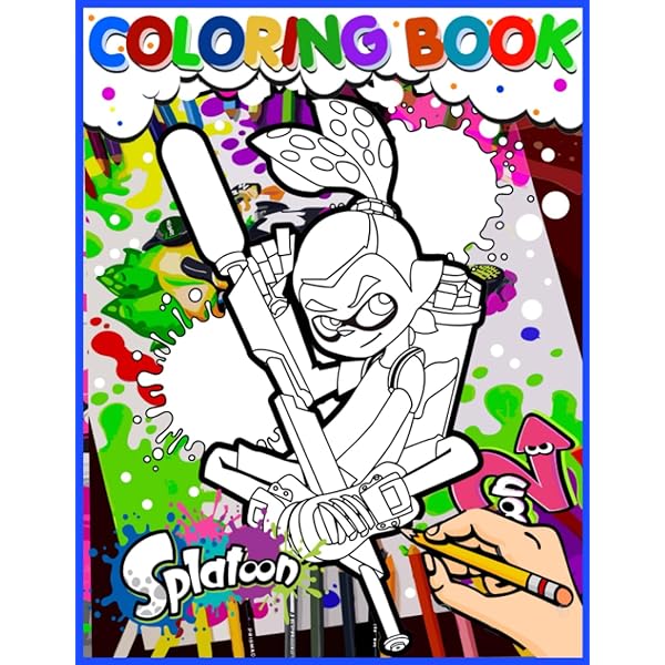 Splatoon coloring book high quality and beautiful designsand video game characters for kids and adults boys and girls coloring book for kids gtachski mandiya books