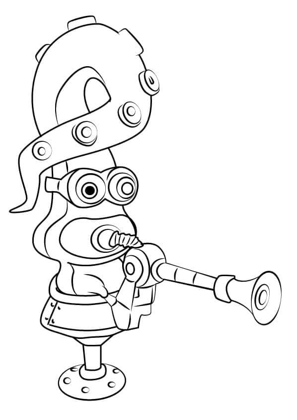 Something intermediate between a humanoid and a squid coloring page