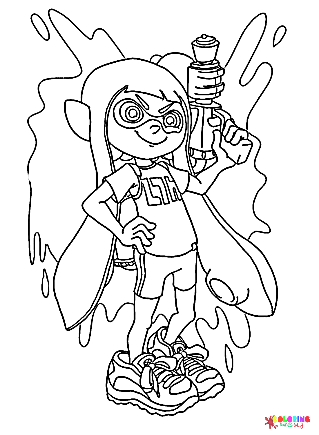 Splatoon coloring pages printable for free download