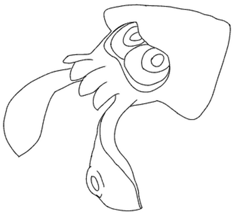 Steps to draw le inkling squid