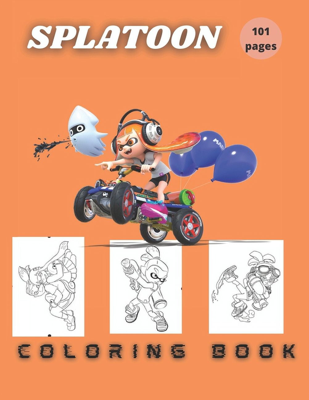 Splatoon coloring book for kids and adults paperback