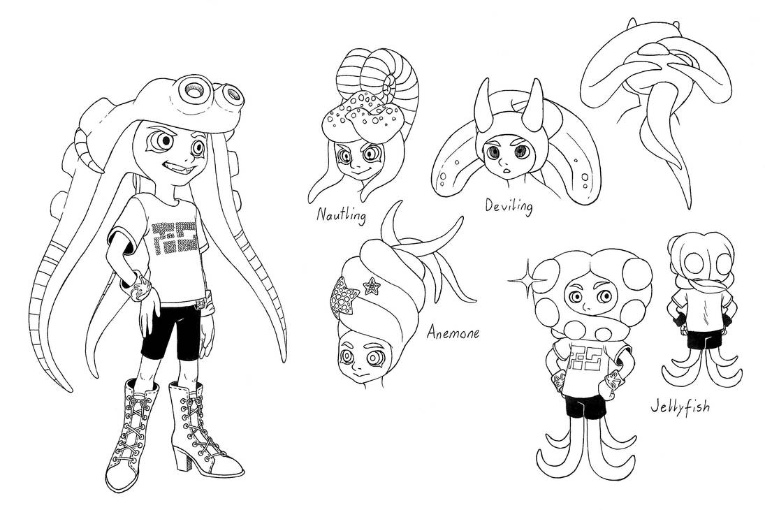 Splatoon coloring pages