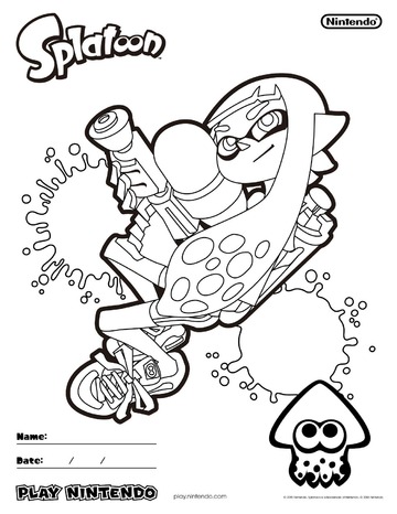 Splatoon coloring pages play nintendo free download borrow and streaming internet