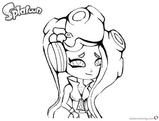 Image splatoon coloring pages marina drawing by ettachu