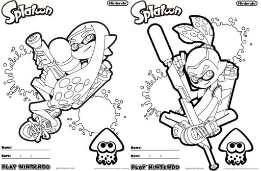 Play nintendo splatoon printable coloring pages splatoon amino