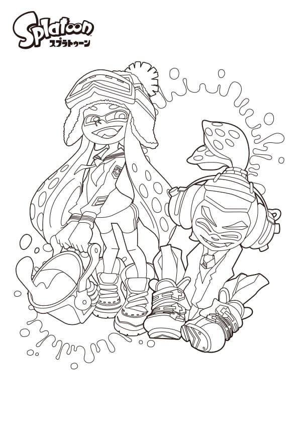 Splatoon coloring pages pictures free printable